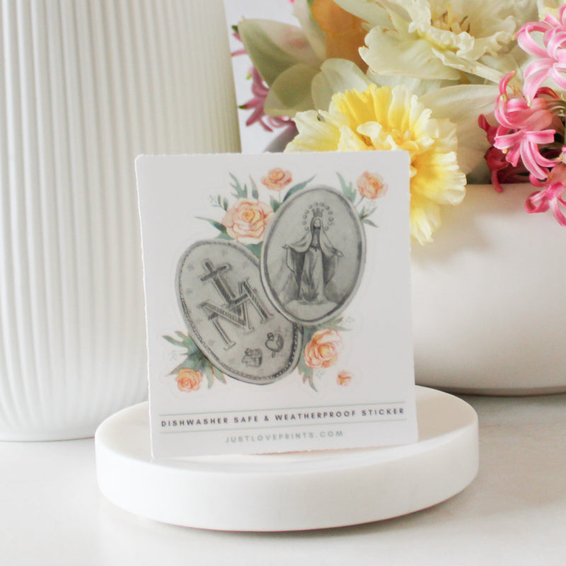 Miraculous Medal Vinyl Sticker - Shepherd Me Shop