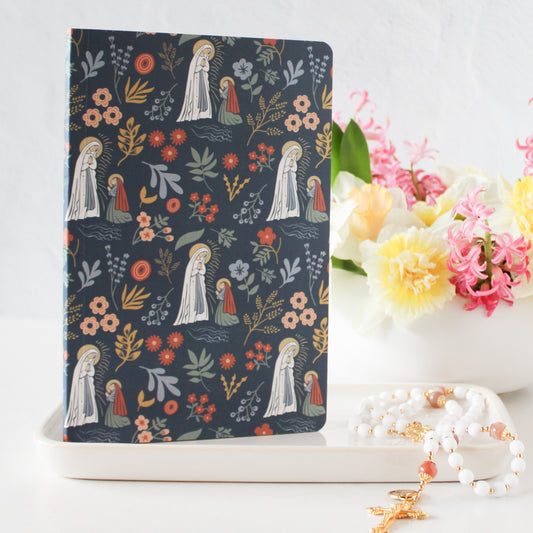 Our Lady of Lourdes Catholic Notebook & Prayer Journal - Shepherd Me Shop