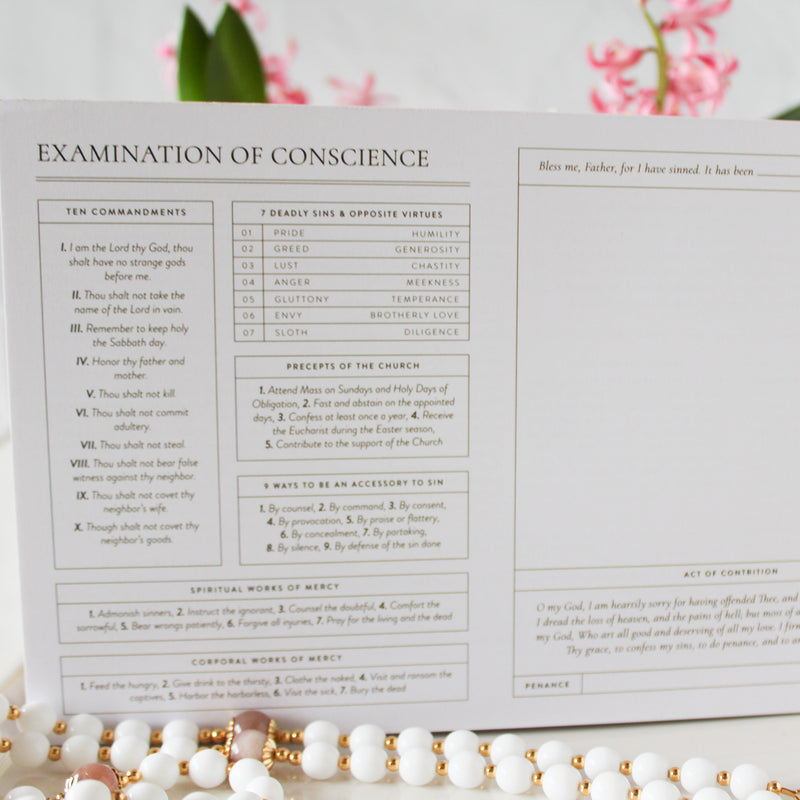 Confession Prep Notepad: Guided Examination of Conscience - Shepherd Me Shop