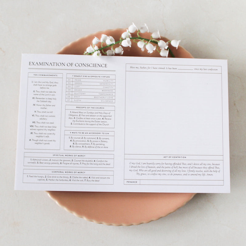 Confession Prep Notepad: Guided Examination of Conscience - Shepherd Me Shop