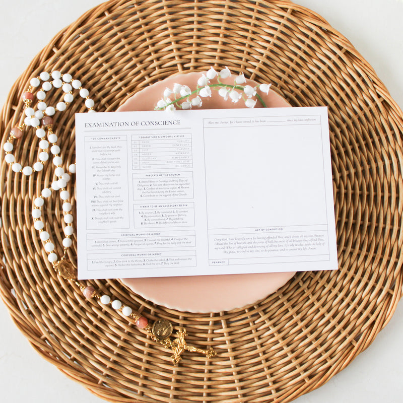 Confession Prep Notepad: Guided Examination of Conscience - Shepherd Me Shop