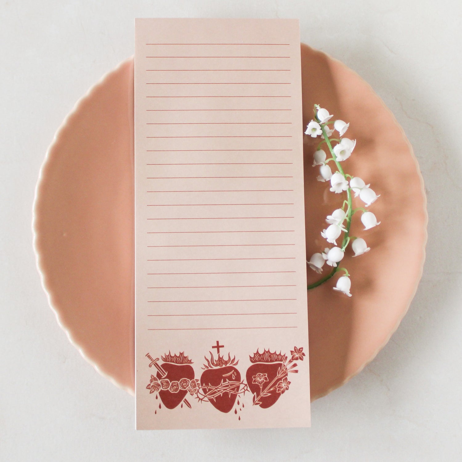 Holy Family Hearts Notepad - Shepherd Me Shop
