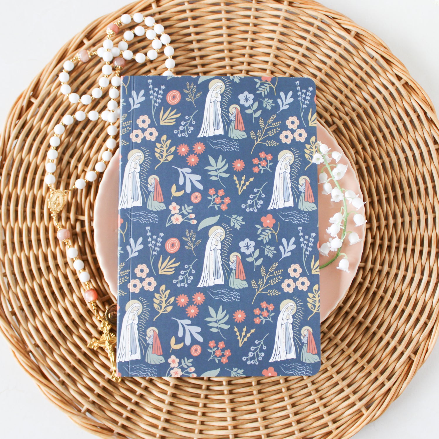 Our Lady of Lourdes Catholic Notebook & Prayer Journal - Shepherd Me Shop