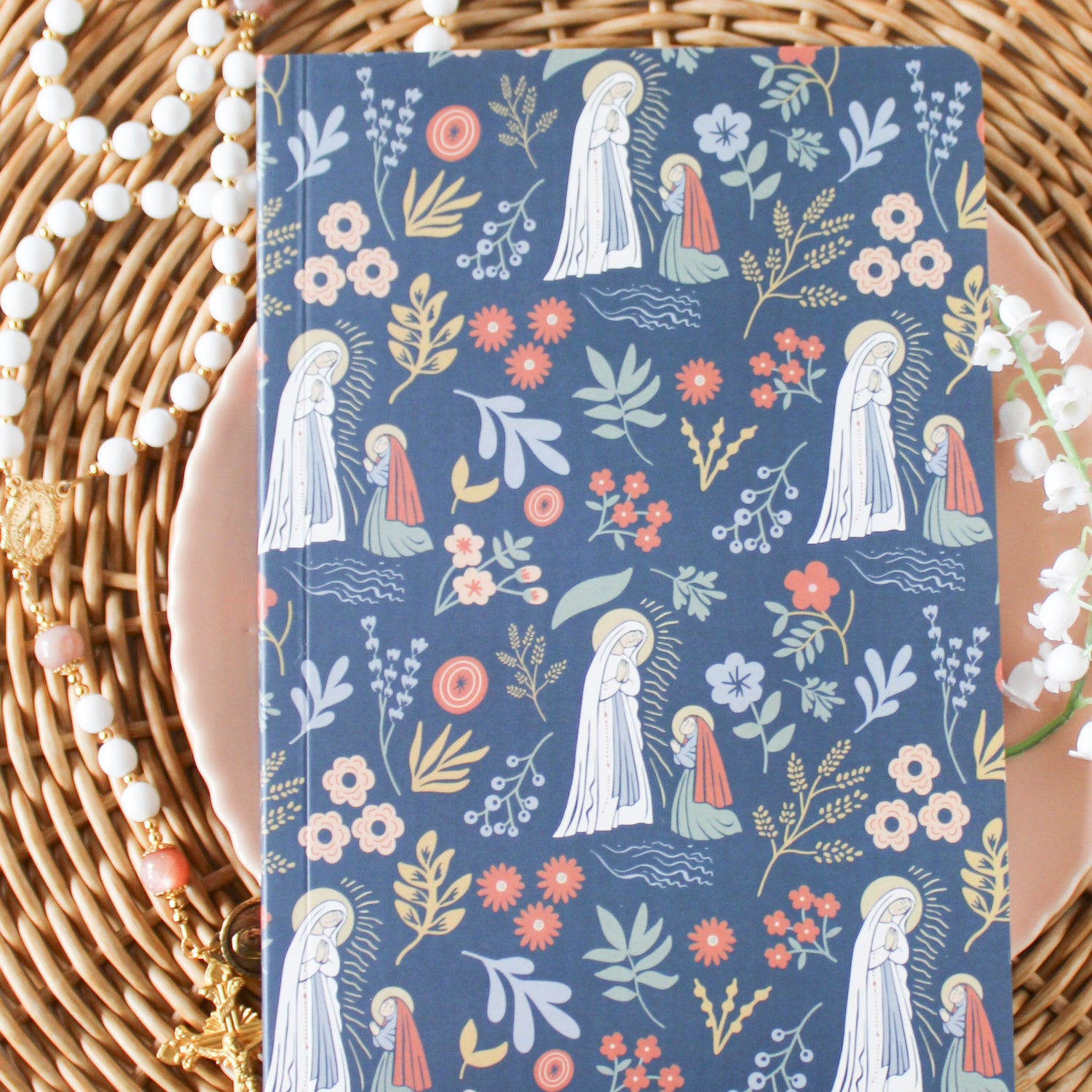 Our Lady of Lourdes Catholic Notebook & Prayer Journal - Shepherd Me Shop