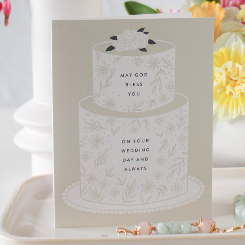 Catholic Wedding Cake Card - Shepherd Me Shop