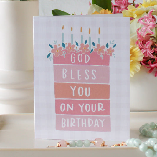 God Bless You On Your Birthday Greeting Card