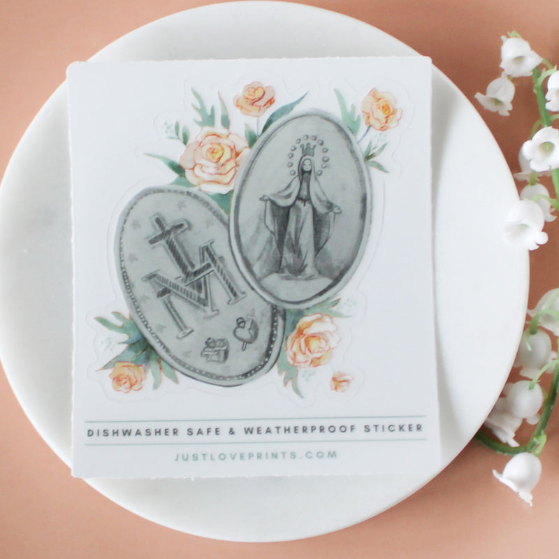 Miraculous Medal Vinyl Sticker - Shepherd Me Shop