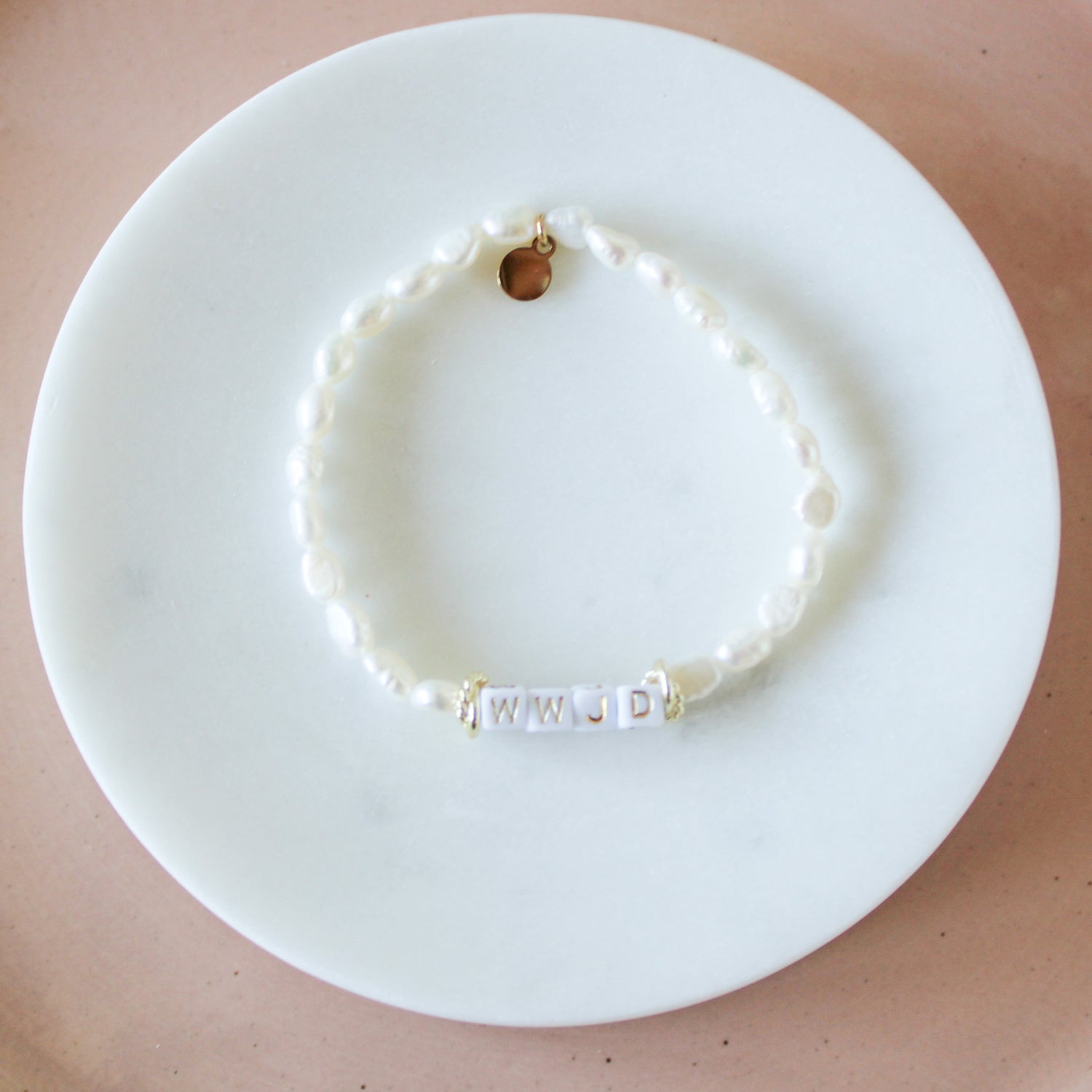 Pearl WWJD Bracelet - Shepherd Me Shop