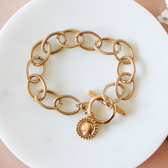 Our Lady of Lourdes Gold Bracelet - Shepherd Me Shop