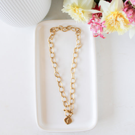Antique Gold Mary Necklace