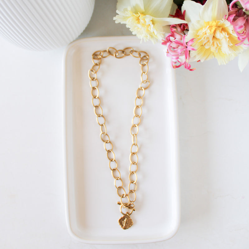 Antique Gold Mary Necklace - Shepherd Me Shop