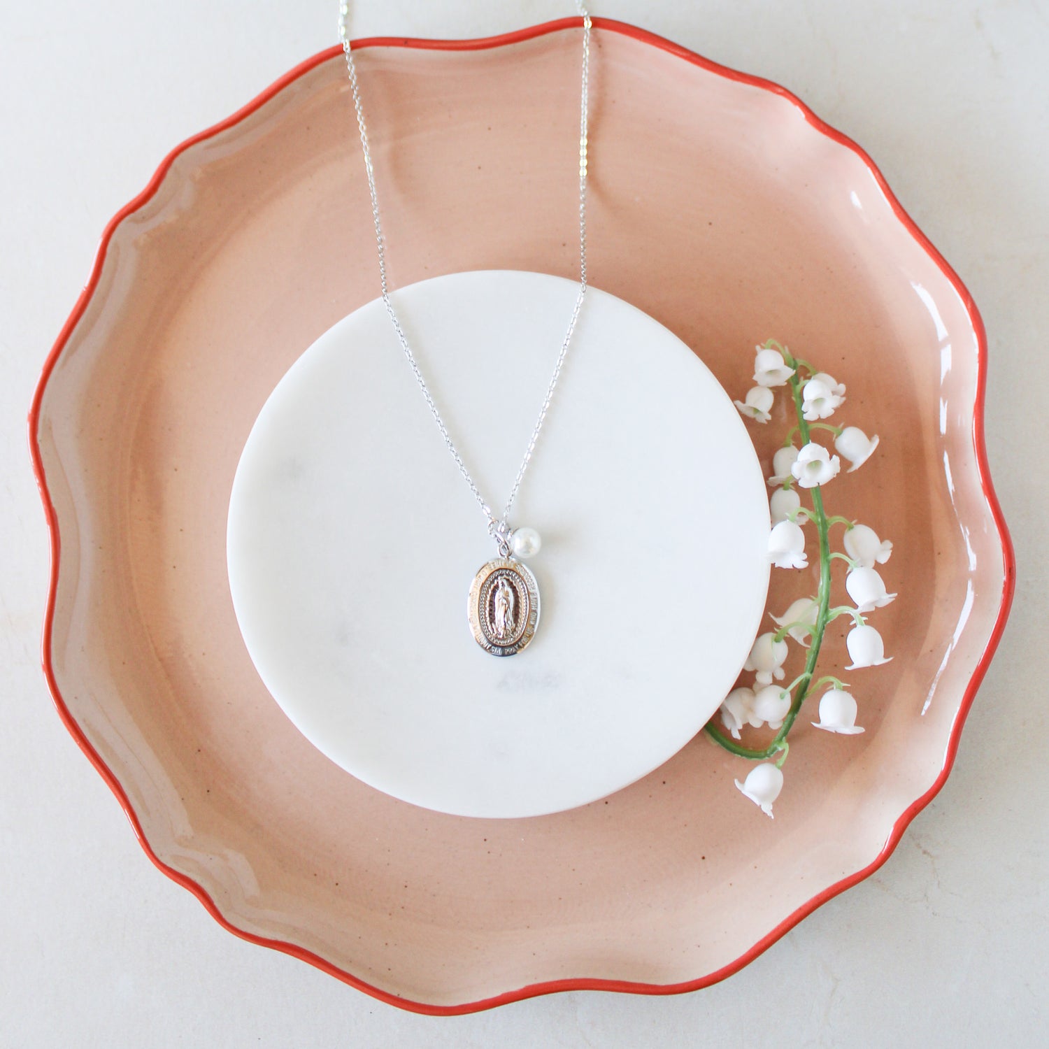 Miraculous Medal Necklace: Sterling Silver - Shepherd Me Shop
