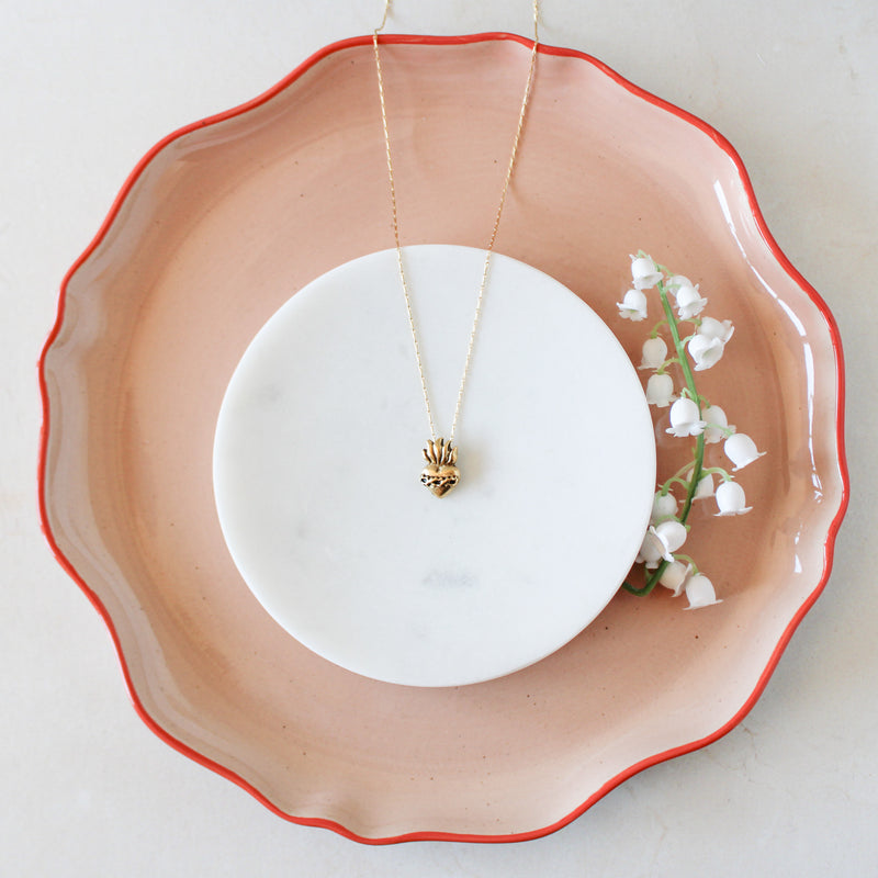 Corazon Sagrado (Sacred Heart) Catholic Necklace - Shepherd Me Shop