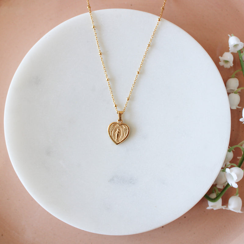 Miraculous Mary Medallion Catholic Necklace - Shepherd Me Shop