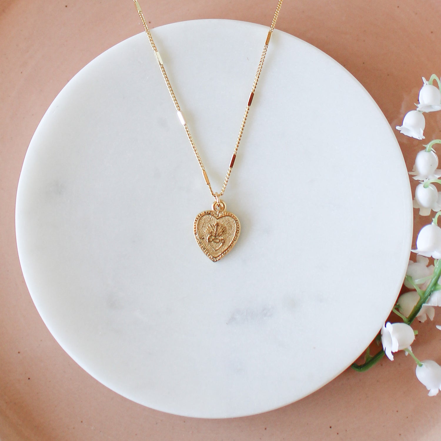 Sacred Heart Vintage Catholic Necklace – Shepherd Me Shop