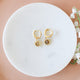 Monstrance Pearl Huggie Earrings: Gold - Shepherd Me Shop