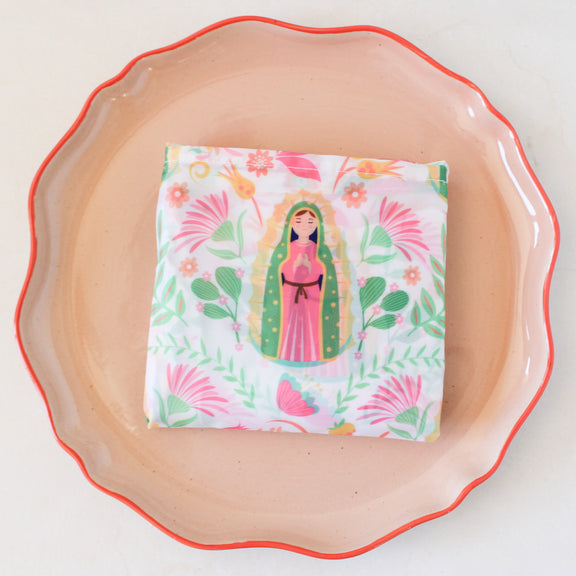 Catholic Grocery Tote: Our Lady of Guadalupe Reusable shopping Bag - Shepherd Me Shop