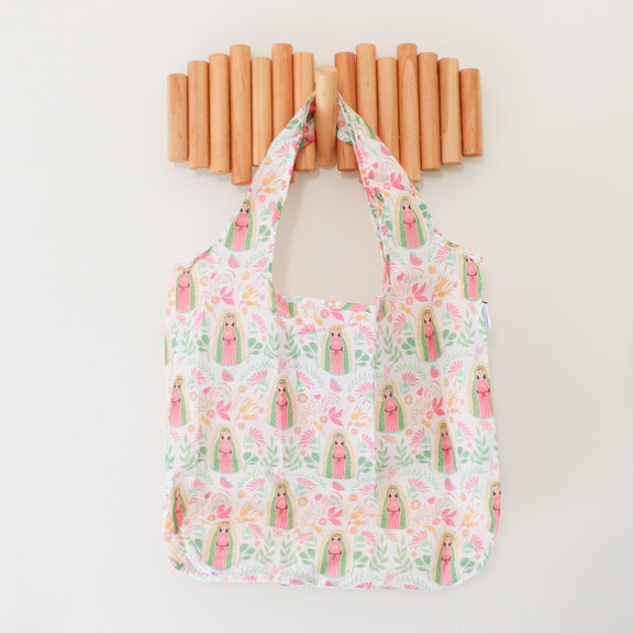 Catholic Grocery Tote: Our Lady of Guadalupe Reusable shopping Bag - Shepherd Me Shop