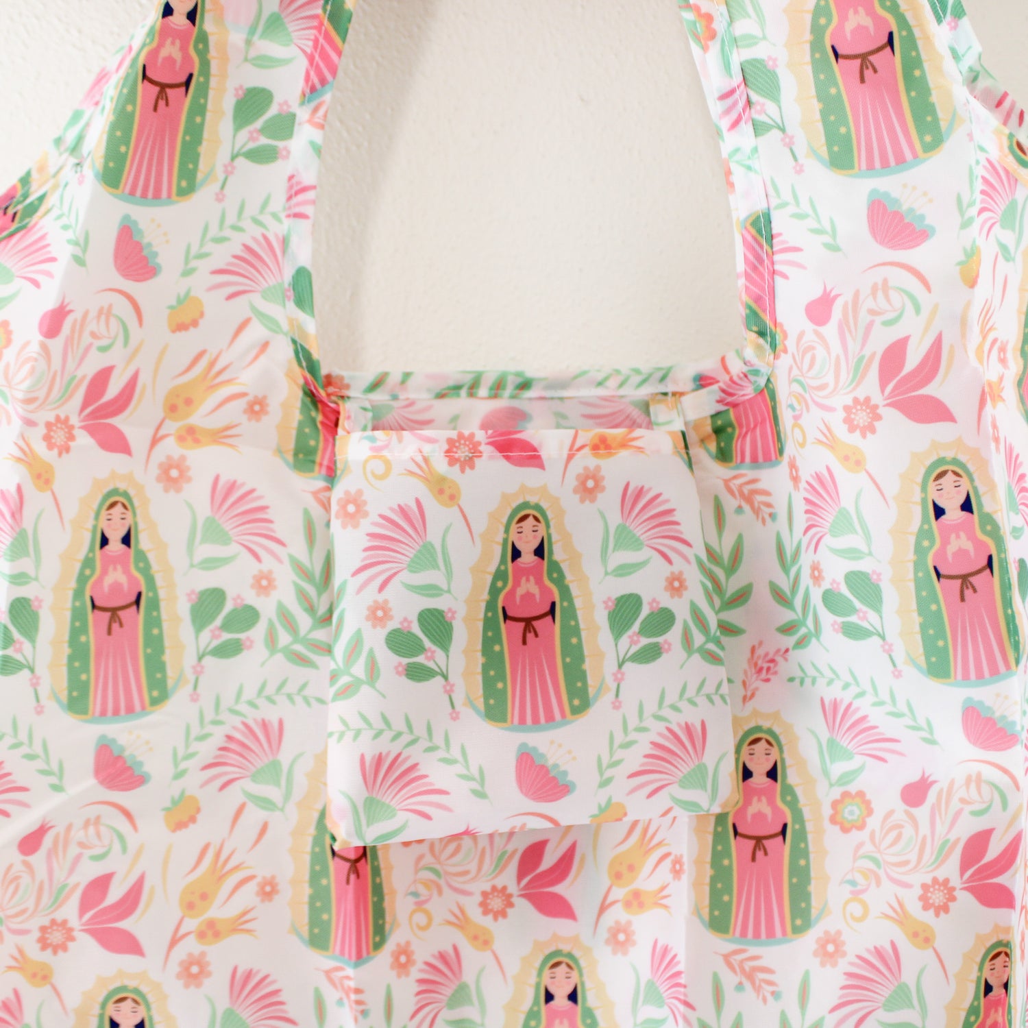 Catholic Grocery Tote: Our Lady of Guadalupe Reusable shopping Bag - Shepherd Me Shop