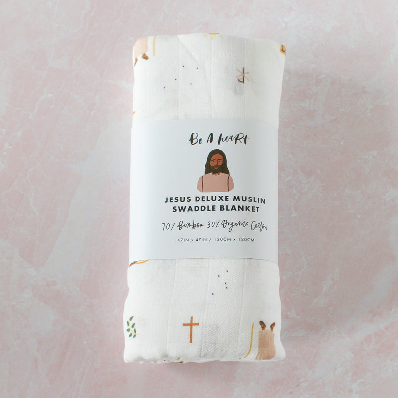 Jesus Muslin Swaddle Blanket - Shepherd Me Shop
