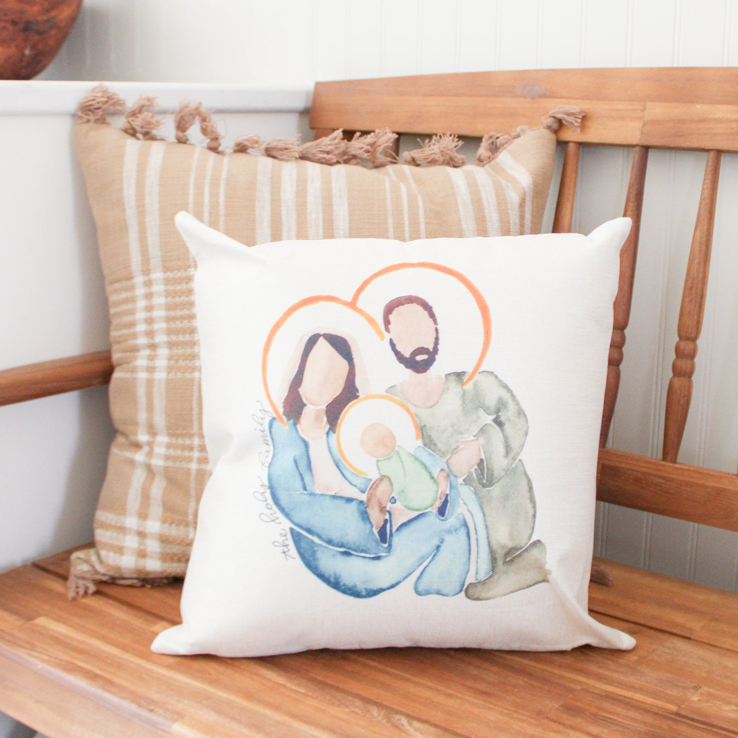 Holy Family Square Pillow
