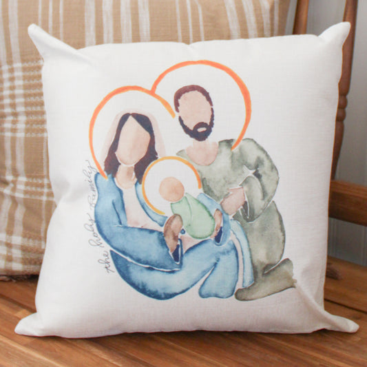 Holy Family Square Pillow