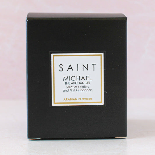 Saint Michael the Archangel Prayer Candle: Arabian Flowers