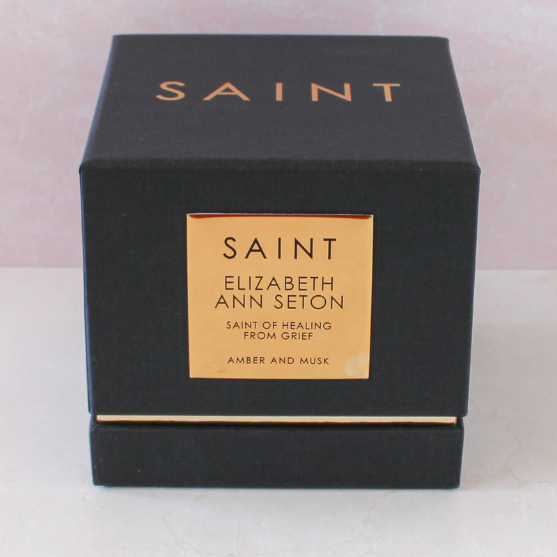 Saint Elizabeth Ann Seton Prayer Candle: Amber and Musk - Shepherd Me Shop