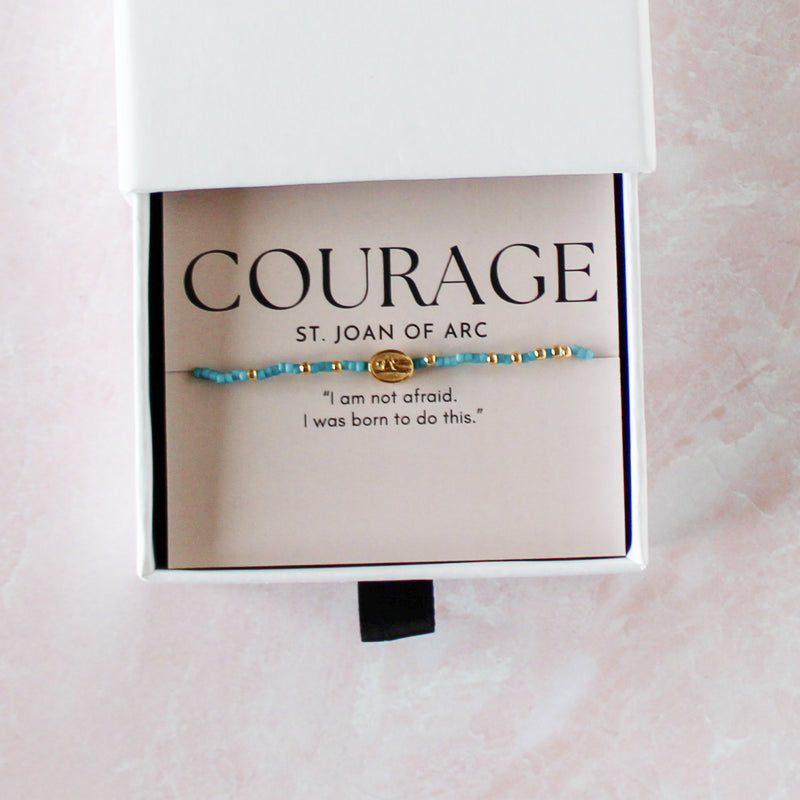 St. Joan of Arc Bracelet: Teal - Shepherd Me Shop