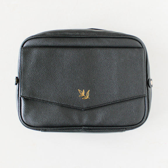 Bible Cover Crossbody: Black - Shepherd Me Shop