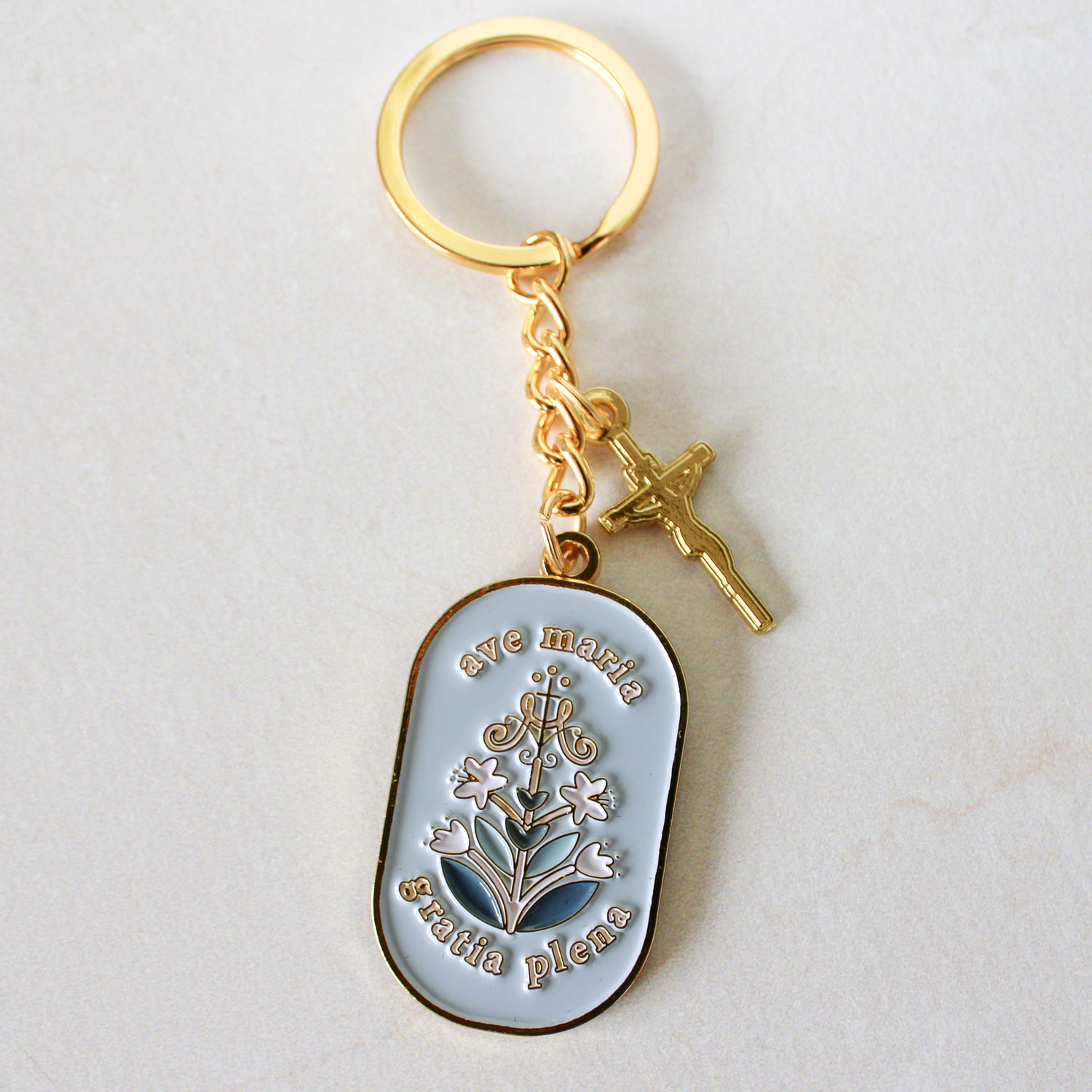 Ave Maria Keychain