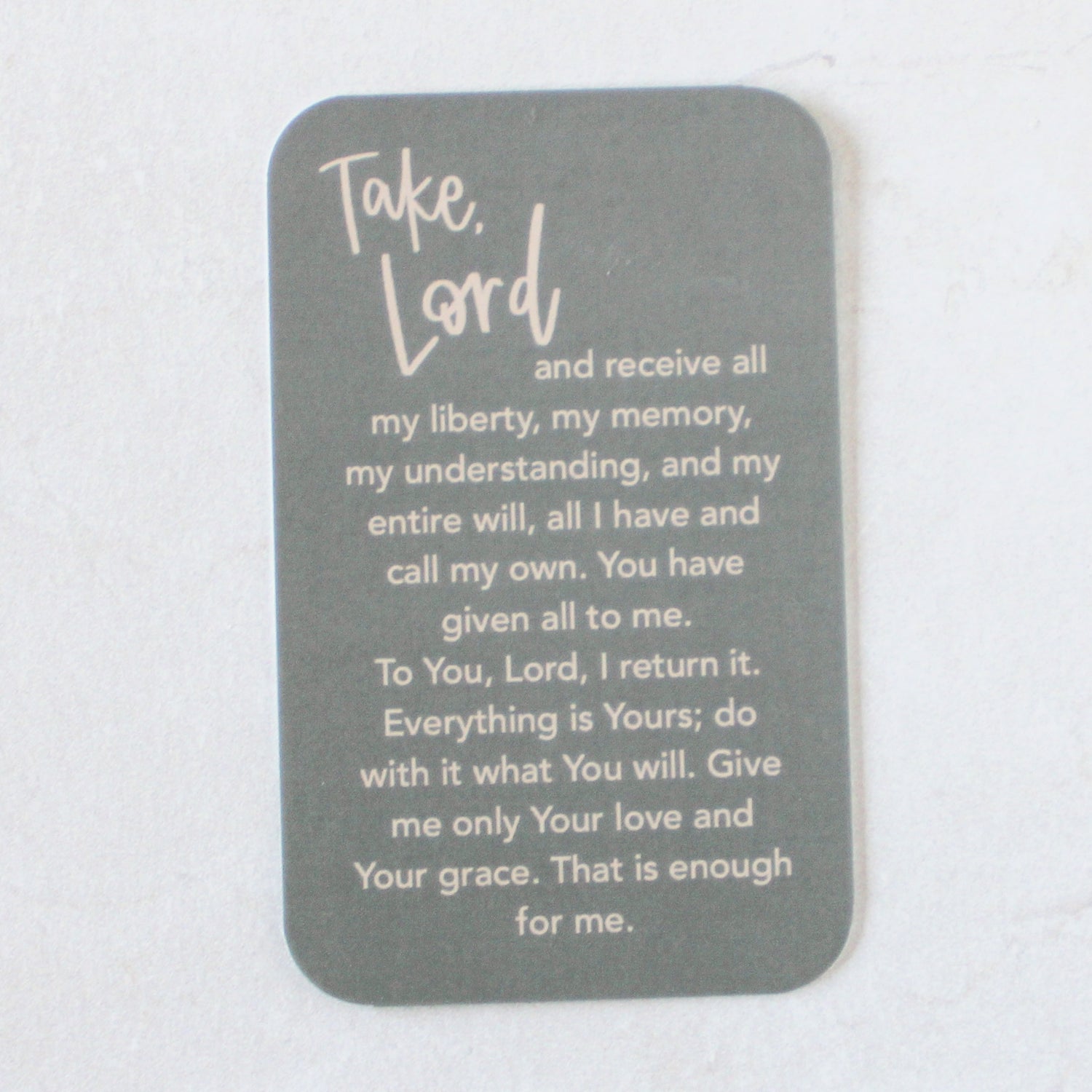 Suscipe Prayer Card – St. Ignatius’ Prayer of Surrender - Shepherd Me Shop