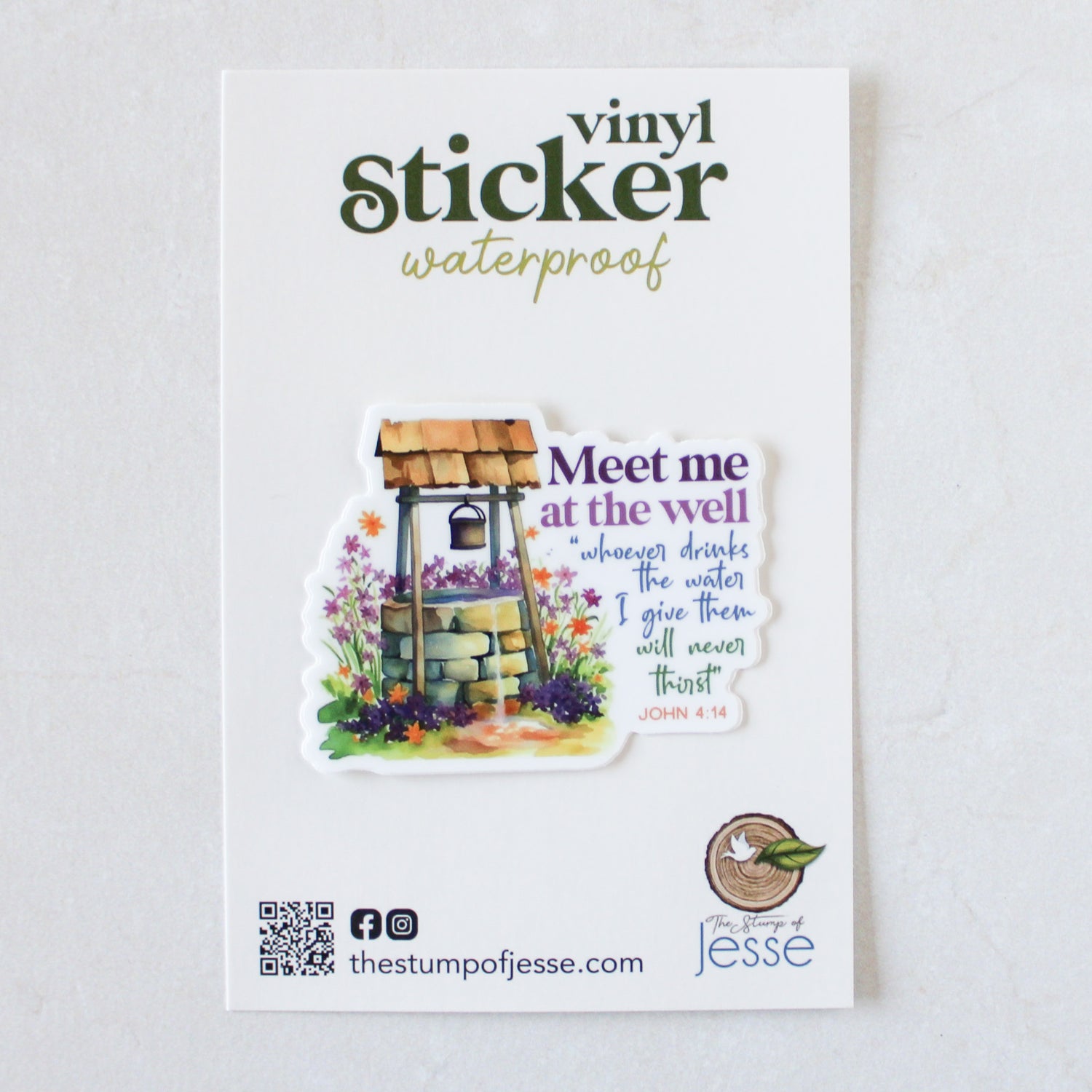 Meet Me at the Well Catholic Vinyl Sticker - Shepherd Me Shop