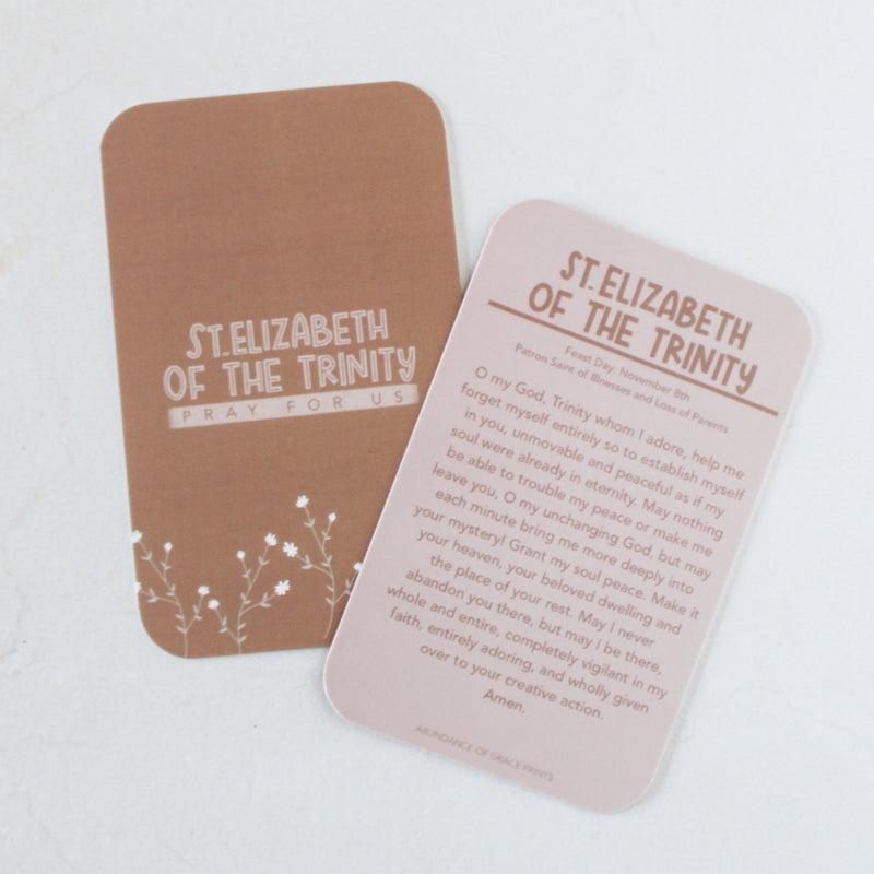 St. Elizabeth of the Trinity Prayer Card - Shepherd Me Shop