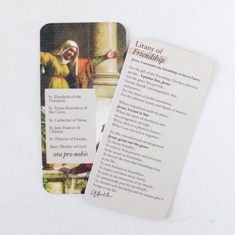 Litany of Friendship Prayer Card - Shepherd Me Shop