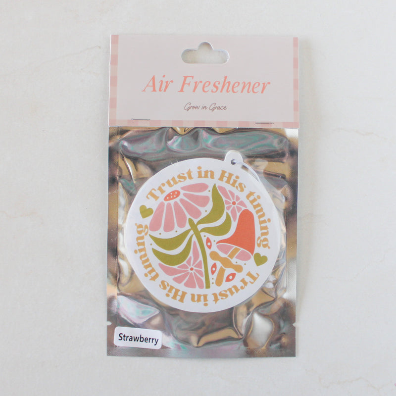 Trust in God's Timing Car Air Freshener - Shepherd Me Shop