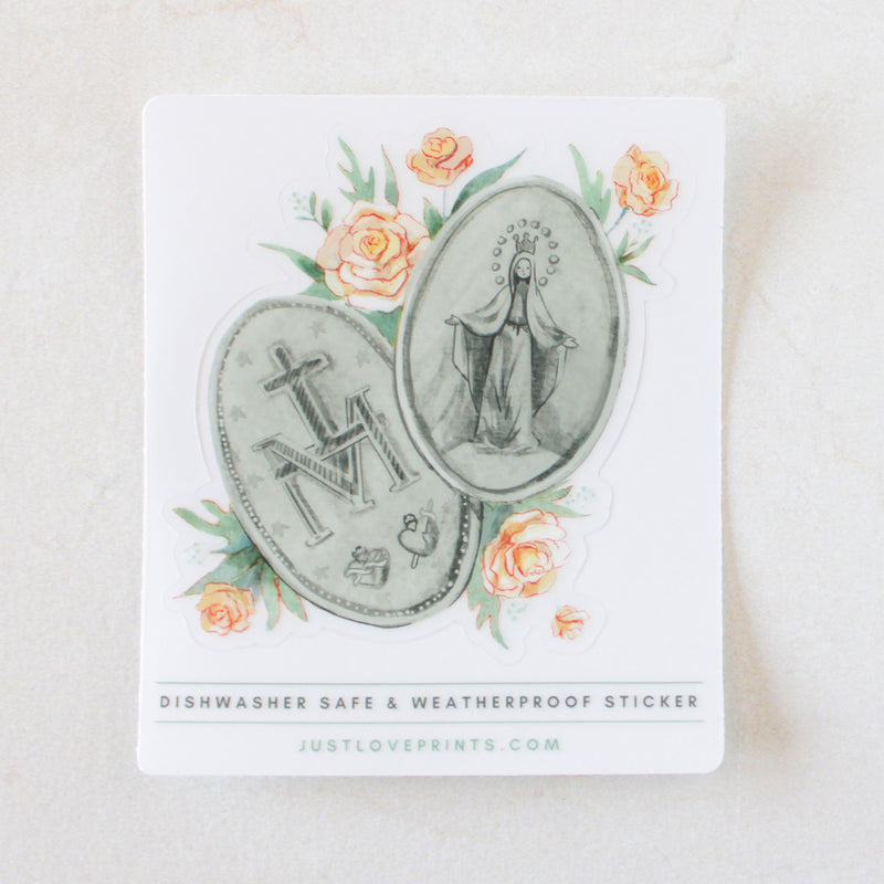 Miraculous Medal Vinyl Sticker - Shepherd Me Shop