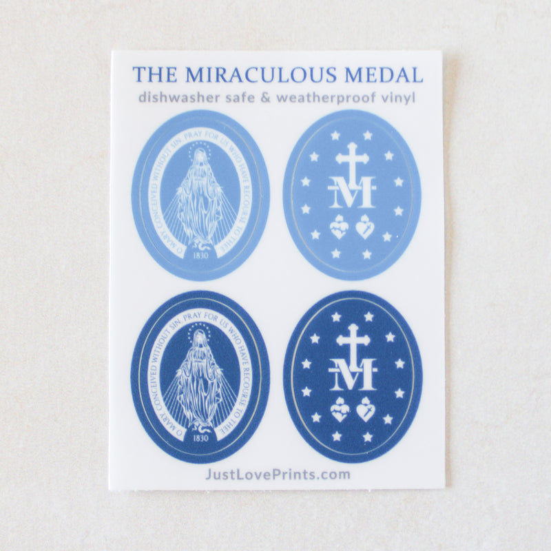 Mini Miraculous Medal Sticker Set - Shepherd Me Shop