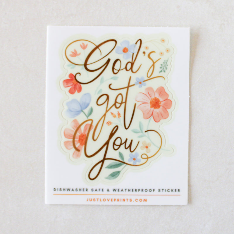 God's Got You Vinyl Sticker - Shepherd Me Shop