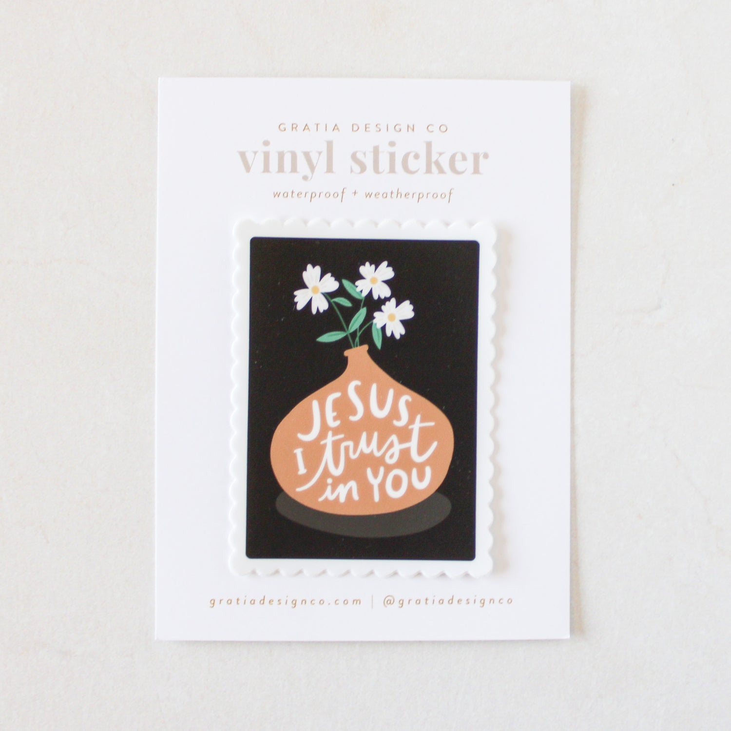 Jesus I Trust In You Vinyl Sticker - Shepherd Me Shop