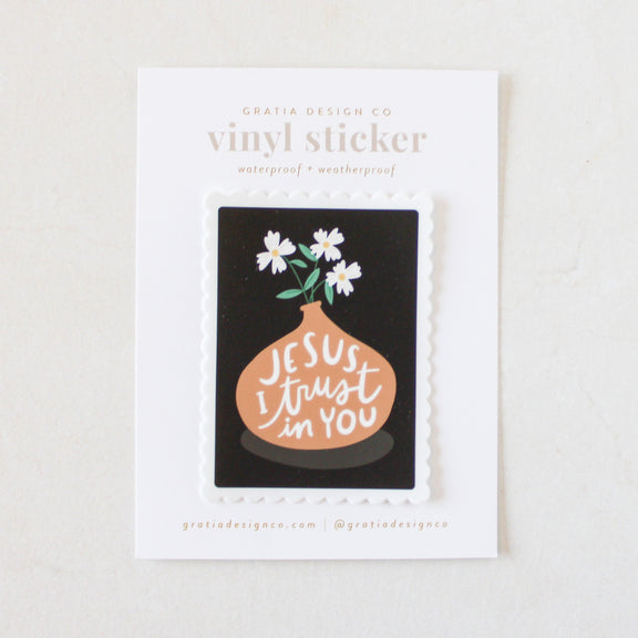 Jesus I Trust In You Vinyl Sticker - Shepherd Me Shop