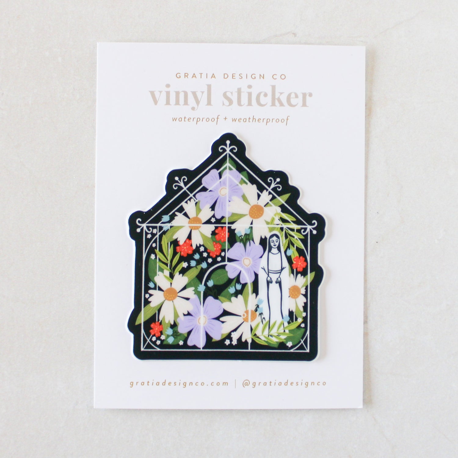Mary Garden Vinyl Sticker - Shepherd Me Shop