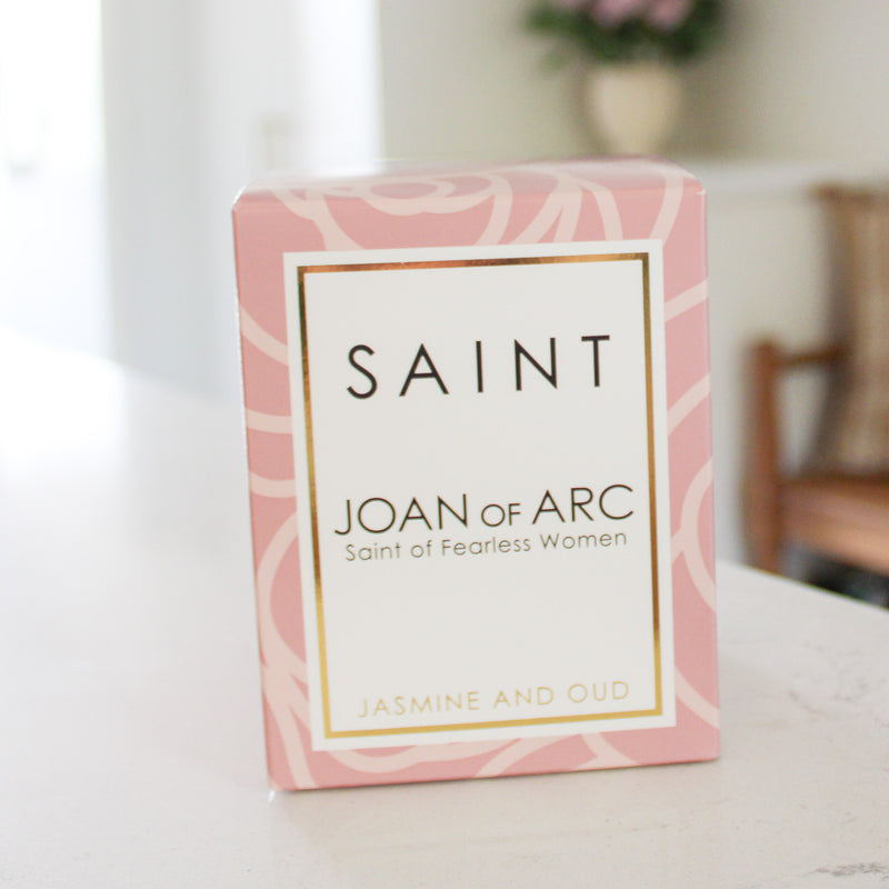 Saint Joan of Arc Candle: Jasmine and Oud