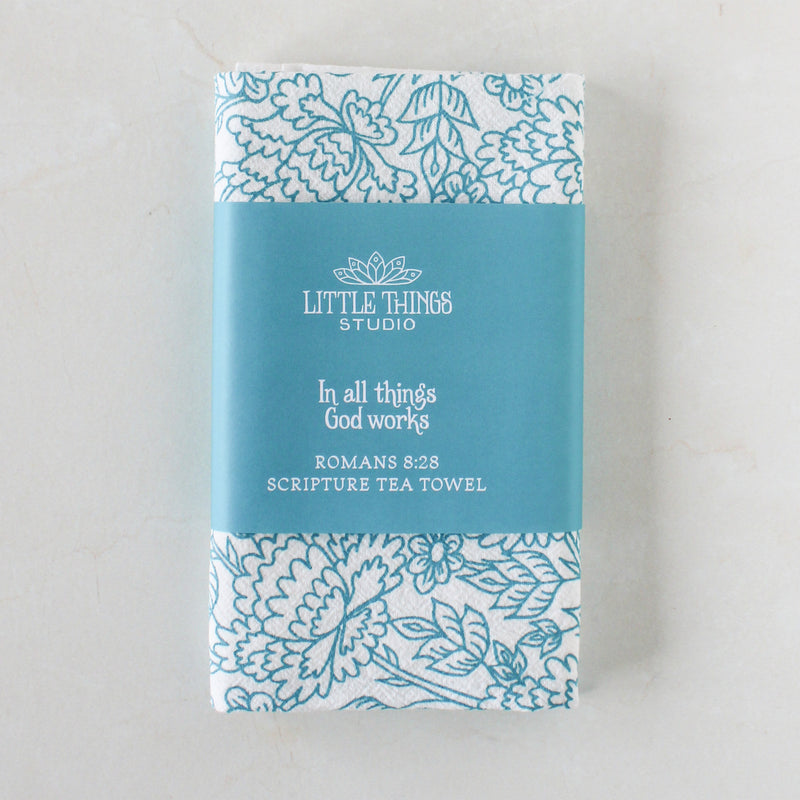 In All Things Scripture Tea Towel