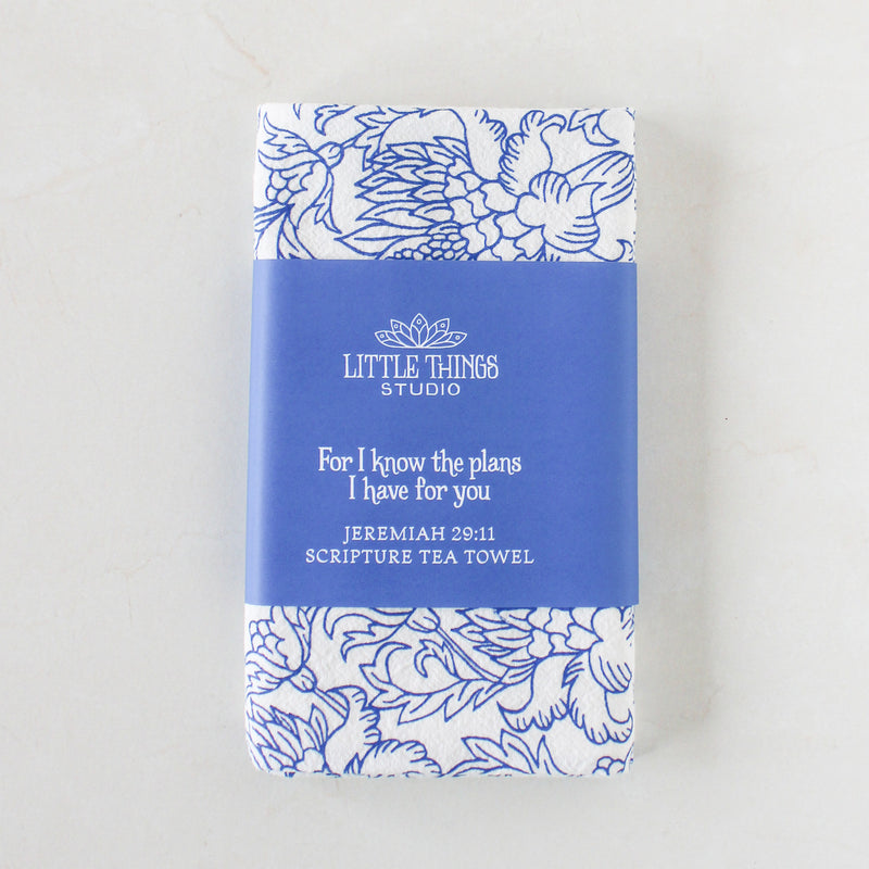 For I Know the Plans Scripture Tea Towel