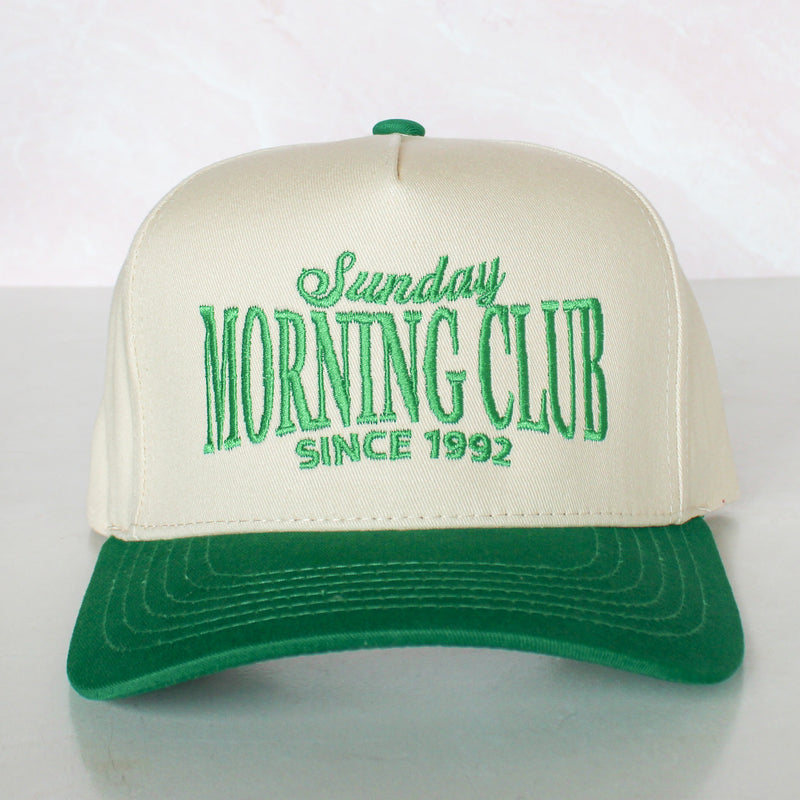 Sunday Morning Club Two-Tone Trucker Hat: Green