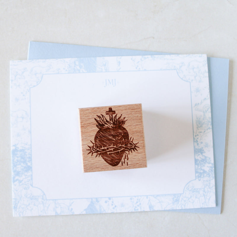 Sacred Heart of Jesus Rubber Stamp