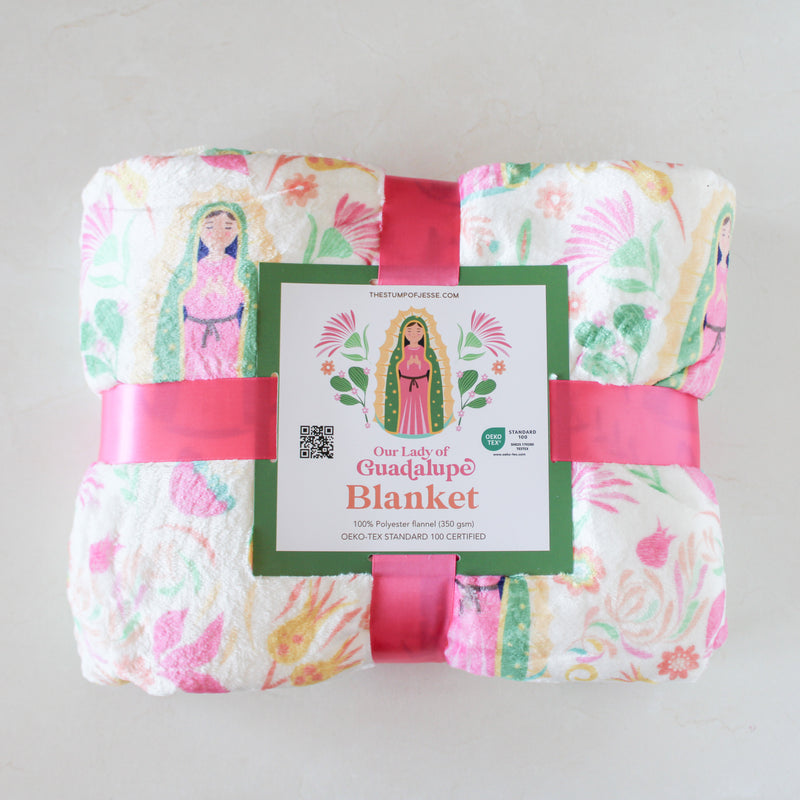 Our Lady of Guadalupe Minky Blanket: 50" x 60"