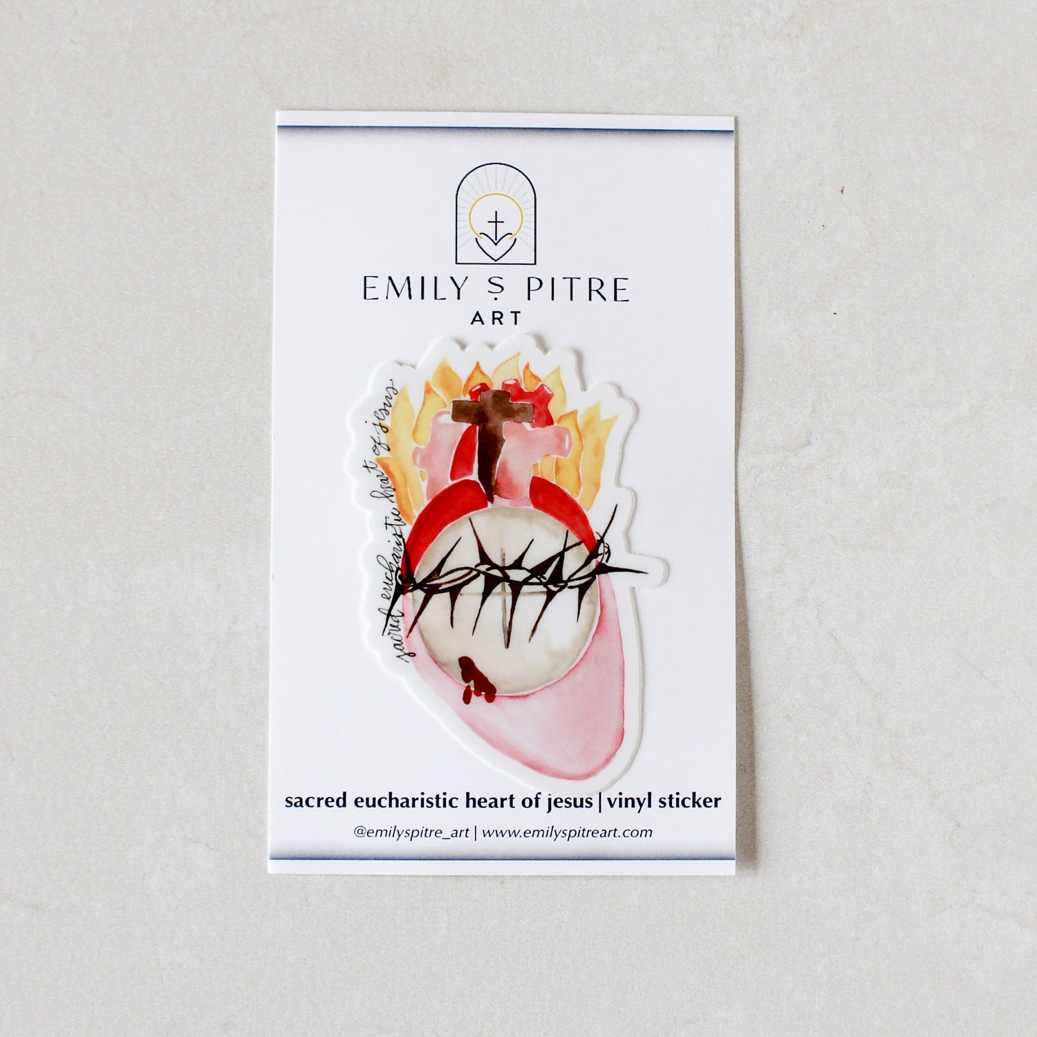 Eucharist Sacred Heart of Jesus Sticker