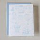 Catholic Baptism Card, Pilgrimage French Toile Greeting Card